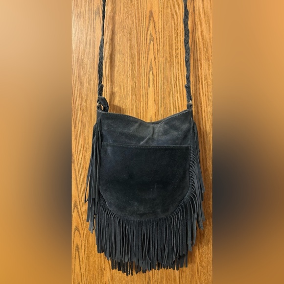 Urban Outfitters Genuine Cow Suede Fringe Crossbody Bag - Picture 7 of 10